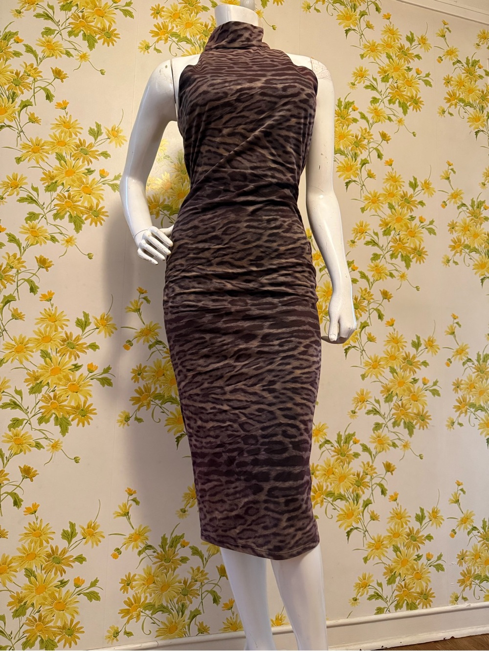 Va va voom contour printed Midi Dress size M